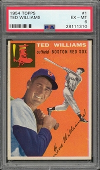1954 Topps #1 Ted Williams – PSA EX-MT 6